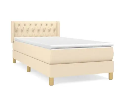 Kontinentaalvoodi Madratsiga, Kreemjas, 90X190 cm Kangas