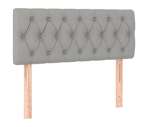 Atsperu Gulta Ar Matraci, Gaiši Pelēka, 90X200 Cm, Audums Vidaxl