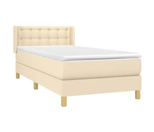 Kontinentaalvoodi Madratsiga, Kreemjas, 90X190 cm Kangas