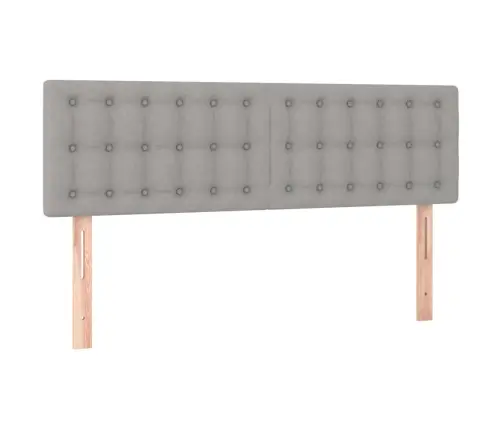 Atsperu Gultas Rāmis Ar Matraci, Gaiši Pelēka Audums, 140X200Cm Vidaxl