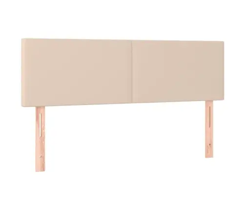 Atsperu Gulta Ar Matraci, Kapučīno, 140X190 Cm, Mākslīgā Āda Vidaxl