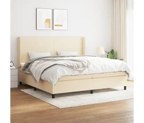 Kontinentaalvoodi Madratsiga, Kreemjas, 200X200 cm Kangas