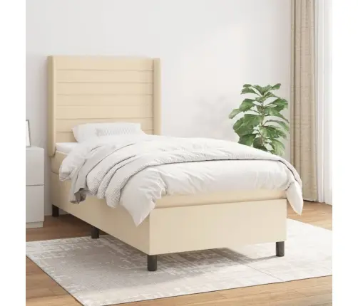 Kontinentaalvoodi Madratsiga, Kreemjas, 90X200 cm Kangas