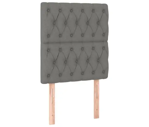 Lova Su Spyruoklėmis Ir Čiužiniu, Tamsiai Pilka, 80X200 Cm