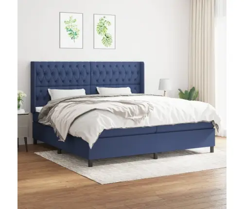 Kontinentaalvoodi Madratsiga, Sinine, 200X200 cm Kangas