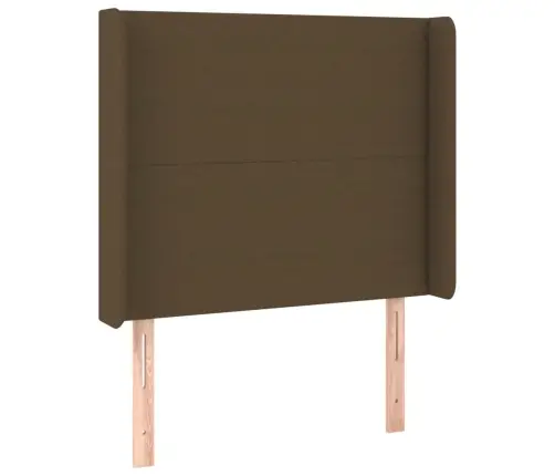 Atsperu Gultas Rāmis Ar Matraci, Tumši Brūna, 80X200 Cm, Audums Vidaxl