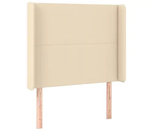 Atsperu Gultas Rāmis Ar Matraci, Krēmkrāsas, 80X200 Cm, Audums Vidaxl