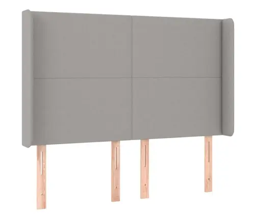 Atsperu Gulta Ar Matraci, Gaiši Pelēka Audums, 140X190 Cm Vidaxl