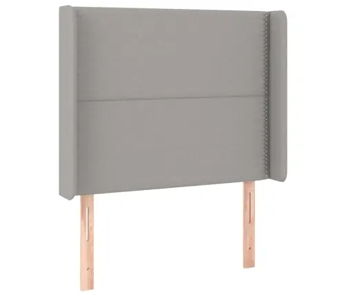 Lova Su Spyruoklėmis Ir Čiužiniu, Pilka, 90X190 cm Audinys