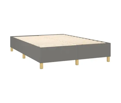 Atsperu Gulta Ar Matraci, Tumši Pelēka Audums, 140X190 Cm Vidaxl Atsperu Gulta Ar Matraci, Tumši Pelēka Audums, 140X190 Cm Vidaxl