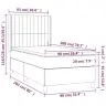 Atsperu Gultas Rāmis Ar Matraci, Zils, 90X200 Cm, Audums Vidaxl
