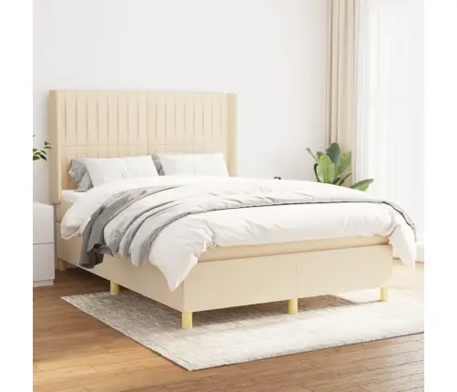 Kontinentaalvoodi Madratsiga, Kreemjas, 140X200 cm Kangas