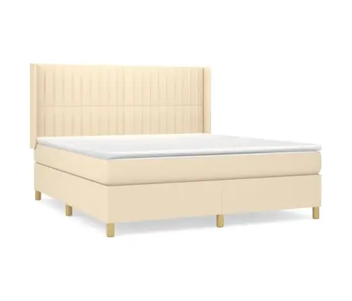 Kontinentaalvoodi Madratsiga, Kreemjas, 180X200 cm Kangas