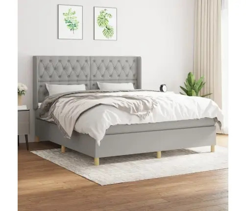 Kontinentaalvoodi Madratsiga, Helehall, 160X200 cm Kangas