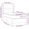Atsperu Gulta Ar Matraci, Melna, 90X190 Cm, Audums Vidaxl Atsperu Gulta Ar Matraci, Melna, 90X190 Cm, Audums Vidaxl