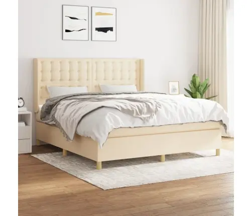 Kontinentaalvoodi Madratsiga, Kreemjas, 160X200 cm Kangas