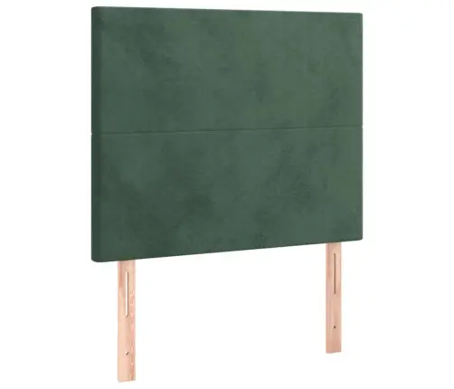 Lova Su Spyruoklėmis Ir Čiužiniu, Žalia, 90X200 cm Aksomas