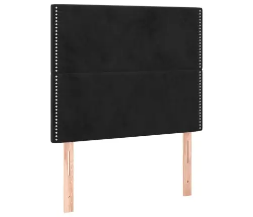 Atsperu Gulta Ar Matraci, Melna Samts, 90X190 Cm Vidaxl Atsperu Gulta Ar Matraci, Melna Samts, 90X190 Cm Vidaxl