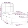 Atsperu Gulta Ar Matraci, Melna Samts, 90X190 Cm Vidaxl Atsperu Gulta Ar Matraci, Melna Samts, 90X190 Cm Vidaxl