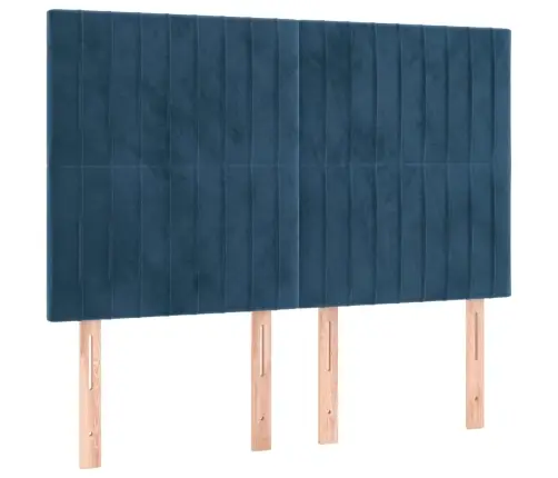 Kontinentaalvoodi Madratsiga, Tumesinine, 140X190 cm Samet