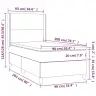 Atsperu Gulta Ar Matraci, Led, Krēmkrāsas Audums, 90X200 Cm Vidaxl