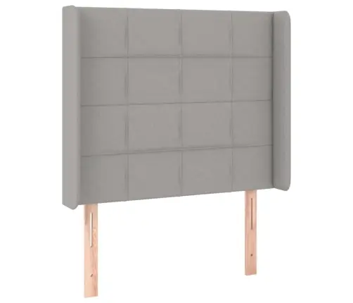 Atsperu Gulta Ar Matraci, Led, Gaiši Pelēks Audums, 90X200 Cm Vidaxl