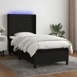 Kontinentaalvoodi Madrats Ja Led, Must, 100X200 cm Kangas