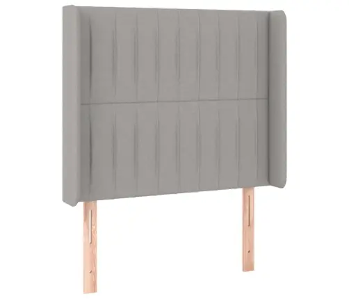 Atsperu Gulta Ar Matraci, Led, Gaiši Pelēks Audums, 80X200 Cm Vidaxl