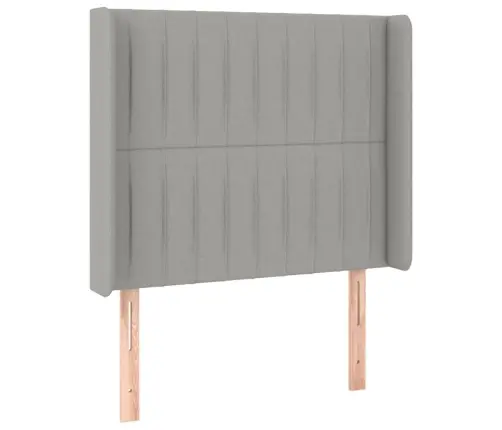 Atsperu Gulta Ar Matraci, Led, Gaiši Pelēks Audums, 90X190 Cm Vidaxl