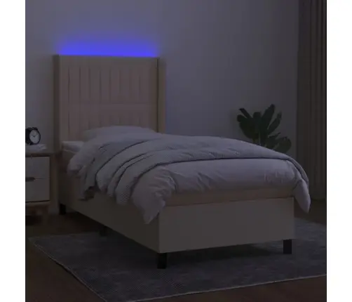 Kontinentaalvoodi Madrats Ja Led, Kreemjas, 100X200 cm Kangas