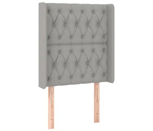 Atsperu Gulta Ar Matraci, Led, Gaiši Pelēks Audums, 80X200 Cm Vidaxl