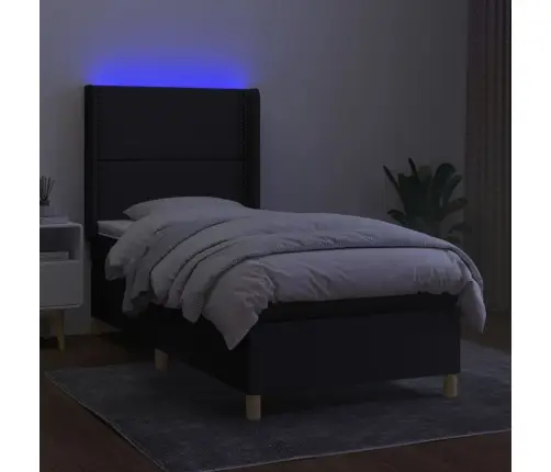 Kontinentaalvoodi Madrats Ja Led, Must, 100X200 cm Kangas