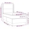 Kontinentaalvoodi Madrats Ja Led, Must, 100X200 cm Kangas
