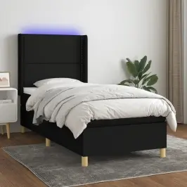 Kontinentaalvoodi Madrats Ja Led, Must, 100X200 cm Kangas