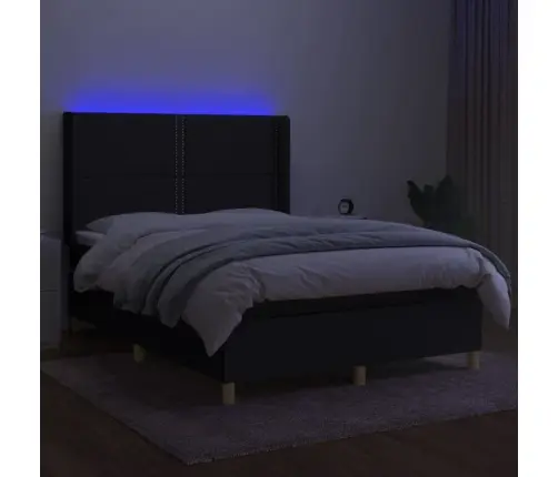 Kontinentaalvoodi Madrats Ja Led, Must, 140X190 cm Kangas