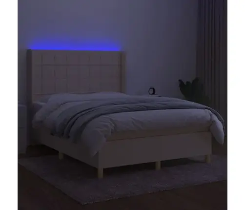 Kontinentaalvoodi Madrats Ja Led, Kreemjas, 140X190 cm Kangas