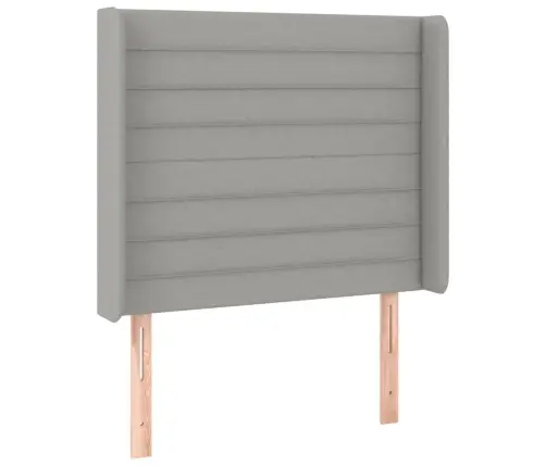 Atsperu Gulta Ar Matraci, Led, Gaiši Pelēks Audums, 80X200 Cm Vidaxl