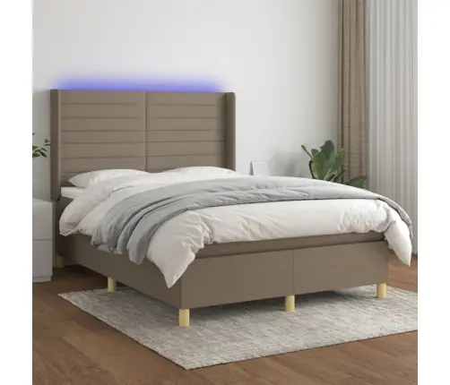 Kontinentaalvoodi Madrats Ja Led, Pruunikas, 140X200 cm Kangas