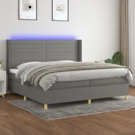Kontinentaalvoodi Madrats Ja Led, Tumehall, 200X200 cm Kangas
