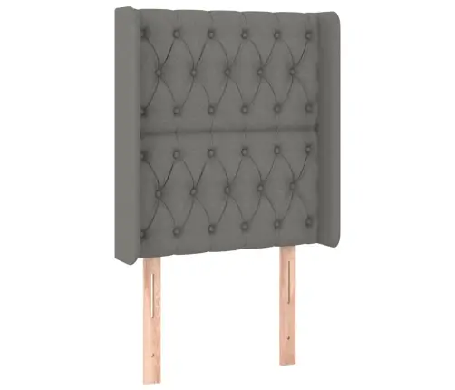 Atsperu Gulta Ar Matraci, Led, Tumši Pelēks Audums, 80X200 Cm Vidaxl