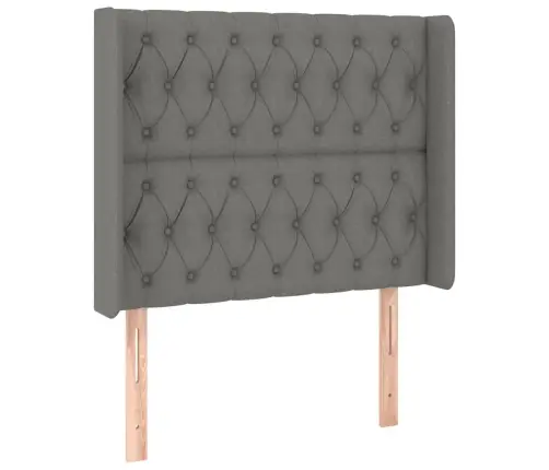 Atsperu Gulta Ar Matraci, Led, Tumši Pelēks Audums, 90X190 Cm Vidaxl