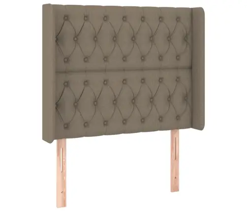 Atsperu Gulta Ar Matraci, Led, Pelēkbrūns Audums, 90X190 Cm Vidaxl