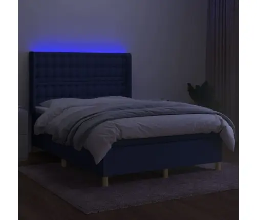 Kontinentaalvoodi Madrats Ja Led, Sinine, 140X190 cm Kangas