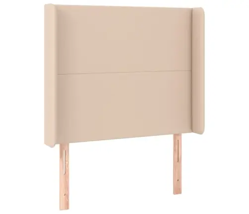 Atsperu Gulta Ar Matraci, Led, Kapučīno, 80X200Cm, Mākslīgā Āda Vidaxl