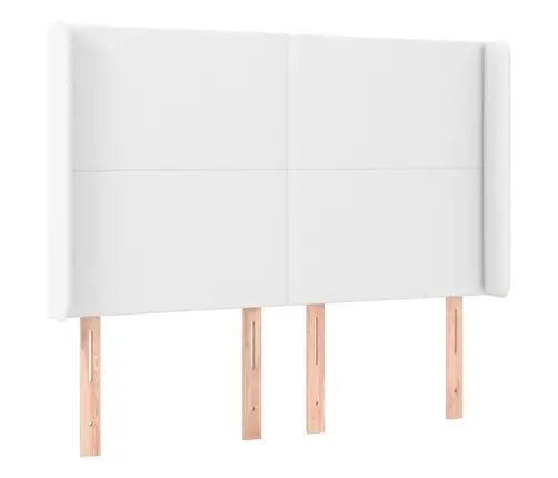 Kontinentaalvoodi Madratsiga, Led, Valge, 140X190 cm Kunstnahk