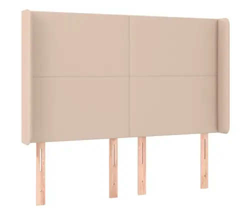 Atsperu Gulta Ar Matraci, Led, Kapučīno, 140X190 Cm Vidaxl