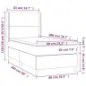 Atsperu Gulta Ar Matraci, Led, Tumši Zils Samts, 80X200 Cm Vidaxl