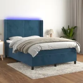 Kontinentaalvoodi Madrats, Led, Tumesinine, 140X190 cm Samet
