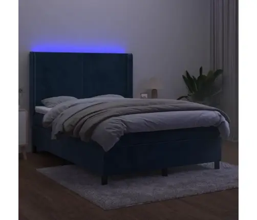 Kontinentaalvoodi Madrats, Led, Tumesinine, 140X200 cm Samet