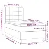 Atsperu Gulta Ar Matraci, Led, Tumši Zils Samts, 90X200 Cm Vidaxl